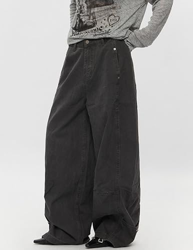 Men Baggy Jeans Y2k Hip Hop Skater Pants Vintage Jnco Gray Jeans Harajuku Skateboard Pants2