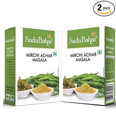 Sadabahar Masale Mirchi Achar Masala | Chilli Pickle Masala | No Preservative & Color (Pack of 2, 200gm Each, 400 gm)