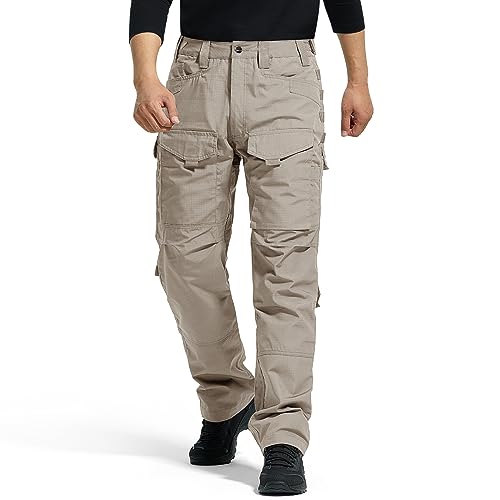 FREE SOLDIER Men's Cargo Pants in Khaki color