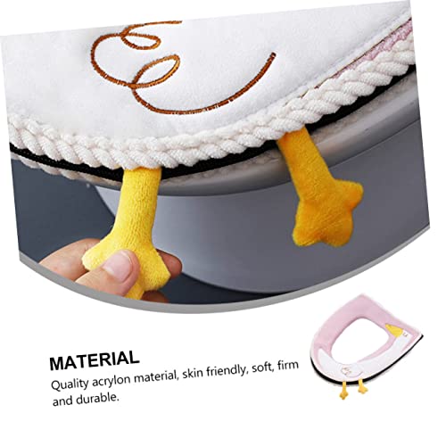 Cabilock 1 Stück Cartoon Toilettensitzauflage Klebrige Toilettenabdeckungen Waschbare Toilettenmatte Klebrige Toilettenauflage Badezimmer Toilettenmatte Universal Toilettensitzkissen – Bild 4
