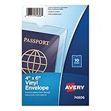 Avery Products - Avery - Top-Load Clear Vinyl Envelopes w/Thumb Notch, 4 x 6 Insert Size, 10/Pack -...