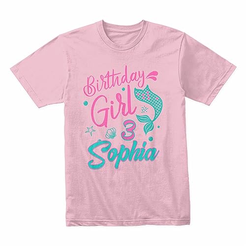 Personalized Mermaid Birthday Shirt, Mermaid Family Matching Shirts, Custom Shirts for a Mermaid Birthday theme party2