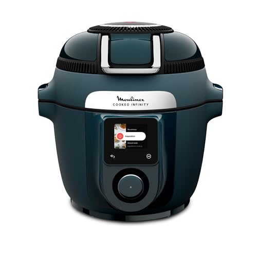 Moulinex Cookeo Infinity, Air fryer + multicuiseur sous pression, Sans pale de mélange, 17 programmes, Bleu Trust, CE97GUF0