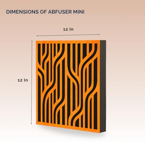Image of Timber Acoustics Abfuser Mini Acoustic Panel | Diffusion & Absorption | Reduces Echo | For Studios, Home Theatres & Living Spaces | 1ft x 1ft x 2in (Bitwaves, Set of 4)
