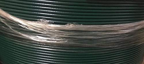 1/8 Coated to 3/16 Diameter, 7x7 Construction, Green Vinyl Coated Cable (200 ft Reel)