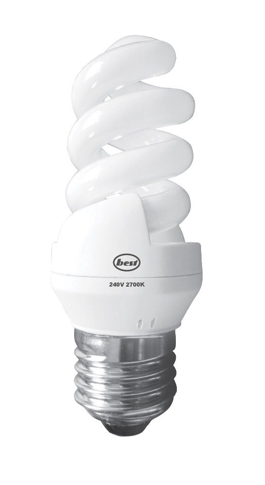 Merriway Clear Merriway® Bh00545 T3 Cfl Es Energy Saving Mini Spiral Lamp, 11 W