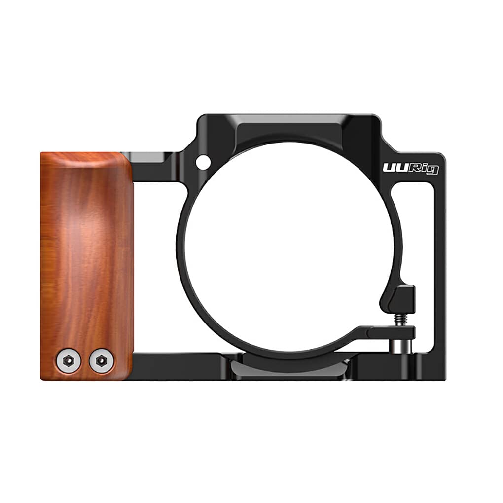 Jaula para cámara, mango de Para madera profesional portátil, montaje en zapata fría, fabricación de vídeo, reemplazo de empuñadura de mano Volgging para ZV1