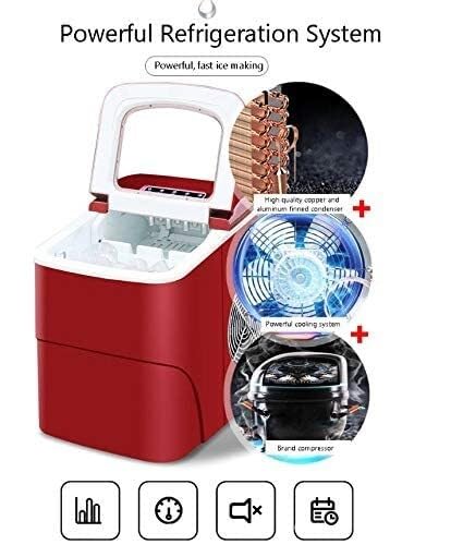 Countertop Ice Maker, Mini Automatic Electric Ice Making Machine Portable Bullet Round Block Ice Cube Maker Small Bar Coffee Shop For Home, Party on Fridge.com - View 5