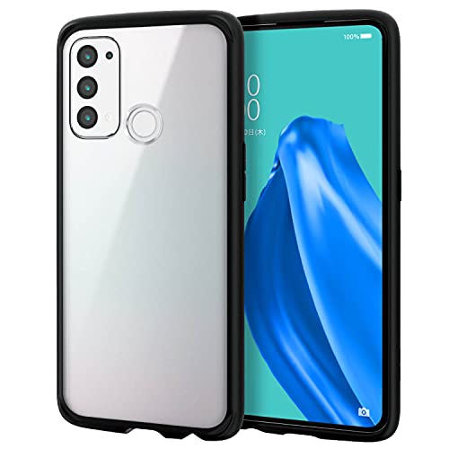 エレコム OPPO Reno5 A ポリカーボネート 耐衝撃性 ハイブリッドケース TOUGH SLIM LITE フレームカラー ブラック PM-O212TSLFCBK