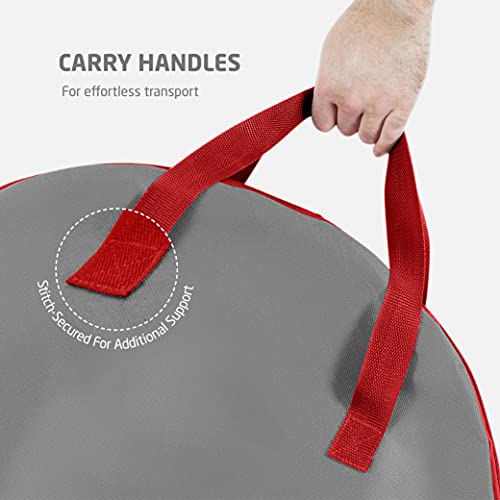 ZOBER-Christmas-Wreath-Storage-Container-24-Inch-Wreath-Bag-for-Artificial-Wreaths-Dual-Zippered-Wreath-Storage-WStrong-Durable-Handles-2-Pack-Gray