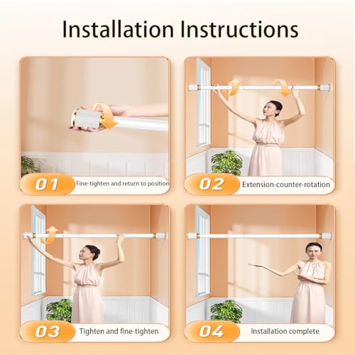 Tringle de douche sans perçage réglable 110-190cm barre penderie - 8