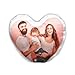 LOOXIS Personalisiertes Herz-Kissen mit Foto & Text Bedruckt, selbst gestalten &ndash; 44x40 cm, Wei&szlig; - Geschenkidee M&auml;nner und Frauen, Jahrestag, Geburtstag, Valentinstag &ndash; Satinierte Oberfl&auml;che