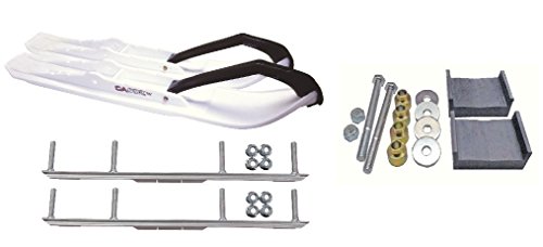 C&A Pro White XCS Snowmobile Skis w/ 4.5