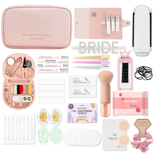 Bridal Emergency Kit for Wedding Day - Bride Survival Kit with Essential Items - Wedding Day Emergency Supplies for Bride, Maid of Honor, Women, and Bridal Party - Includes Makeup Bag Bridal Emergency Kit for Wedding Day - Bride Survival Kit with Essential Items - Wedding Day Emergency Supplies for Bride, Maid of Honor, Women, and Bridal Party - Includes Makeup Bag