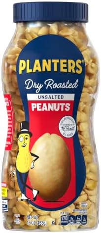 Planters Unsalted Dry Roasted Peanuts (16 oz Jar)