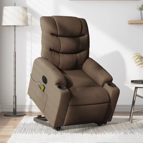 LAPOOH Sillón de Masaje eléctrico reclinable elevable Tela marrón, Sillón De Relax, Sillon Masaje Relax, Sillon Relax Electrico, Hogar Sillon Relax, Sillones Comodos, Sofa Tantra - 3206676