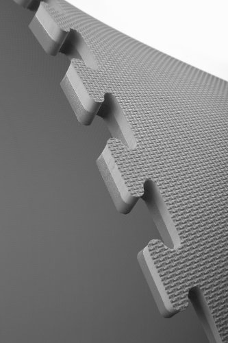 Norsk 240251 Reversible Recyclamat Multi-Purpose Foam Flooring, Black/Gray, 4-Pack #TOP3