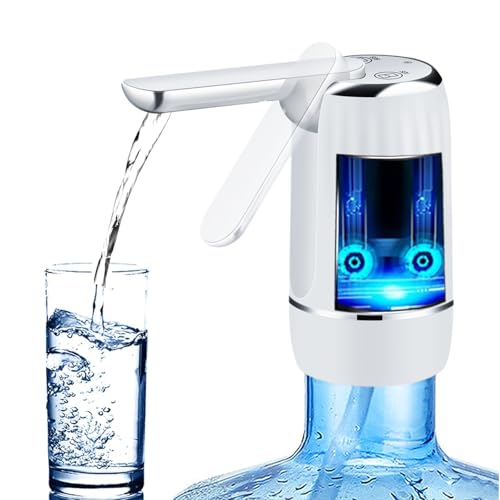 CoolWAY Water Jug Pump for 5 Gallon Bottle – Foldable Portable Electric USB-C Charging Dispenser,Powerful Copper-Wound Motor Fast Flow, Fits 2-5 Gallon Jugs – Ideal for Home, Camping, RV, Office