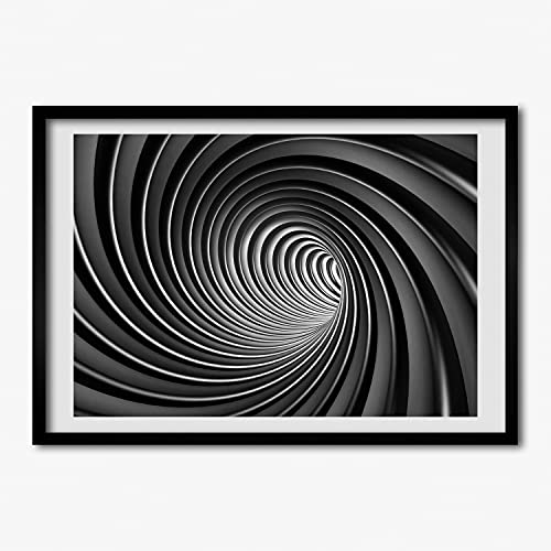 Cadre en bois 70x50 cm Tulup avec peinture d'art moderne abstrait tourbillon en MDF