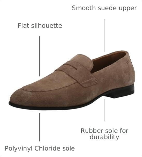 Image of BOSS Men's Smooth Suede Slip on Loafers