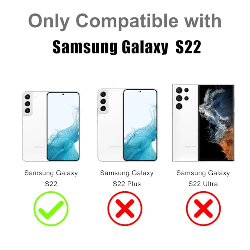 Image of Magnetic Case for Samsung Galaxy S22 [Compatible with Magsafe] [Cute Fashion Fluorescent Design] [1 Screen Protector] Slim Translucent Matte Case for Galaxy S22 6.1 inch, Orange