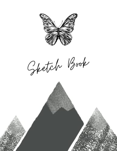 Butterfly sketch | Sketchbook for Kids and adults with 200 pages of 8.5" X 11" | Large Plain Paper for Drawing, Colouring, Writing and Learning | Paperback (Butterfly Design)