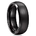 King Will Black Tungsten Ring 8mm Brushed Matte Finished Domed Design Wedding Band(10)
