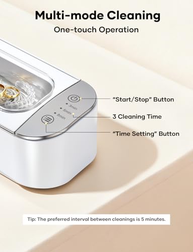 Ultrasonic Cleaner Machine 450Ml Ultrasonic Jewellery Cleaner Machine Ultrasonic Glasses Cleaner Jewelry Cleaner Machine Professional Sonic Cleaner - 3