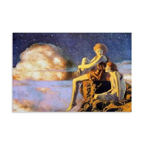 Personnages sur rocher affiche déco pour raviver un mur blanc triste