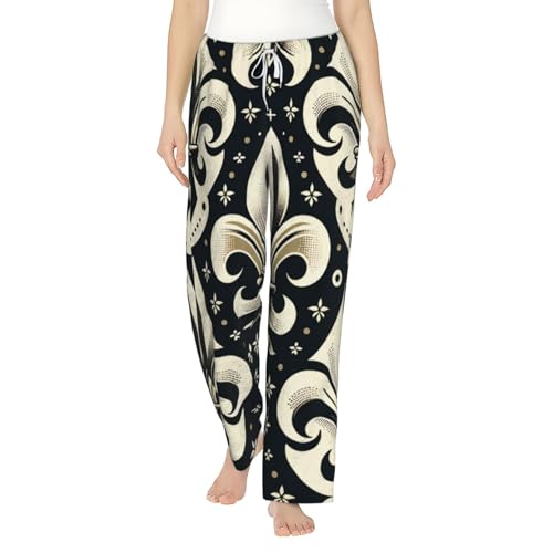 Pantalon de détente en flanelle Fleur-De-Lis aux finitions soignées