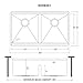 Ruvati 33-inch Workstation Rounded Corners 50/50 Double Bowl Undermount Kitchen Sink - RVH8351