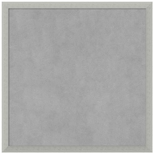Amanti Art Silver Framed Magnetic Board, 22x22, Casual Office Decor