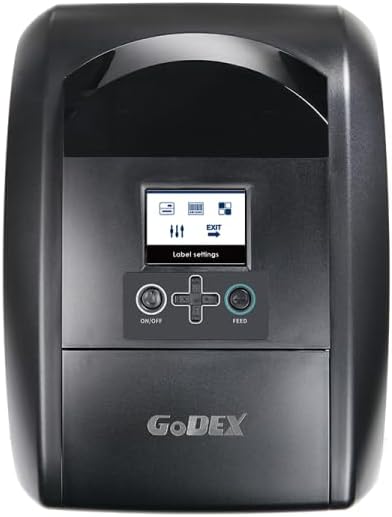 Godex RT700i+ Thermal Transfer & Direct Thermal Desktop Label Printer - 203 dpi, 7 IPS High-Speed Printing, Color LCD, Ethernet, 3 USB Host Ports for Stand-Alone Operation