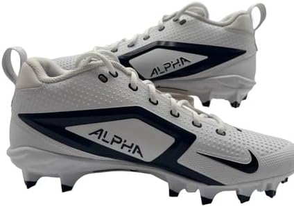 Nike Alpha Menace 4 Varsity Men's Mid Football Cleats White Blue Black FZ7703-104 Size 9.5 M US