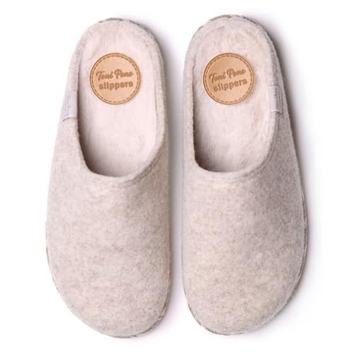 Felt Slippers for Women in Raw by Toni Pons3