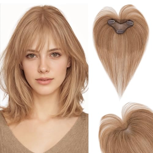 Hairro Clip In Bangs Wispy Hair Toppers For Women Remy Human Hair