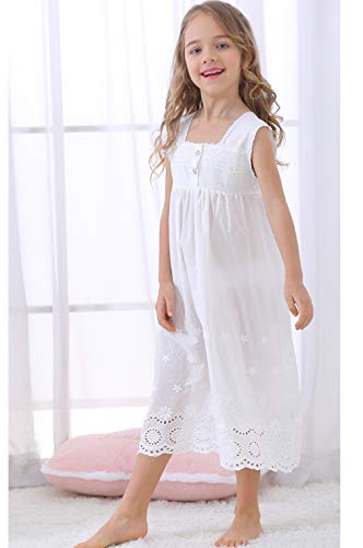 Kids Girls' Princess Nightgown Lace Sleeveless Full Length Dress 3-13 Years3