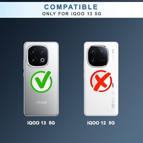 Image of CEDO Backcover for iQOO 13 (5G) | Camera Protection Bump Shockproof Edge | Ultra Hybrid Transparent Acrylic Clear TPU+PC Hard Backcase Cover (Black)