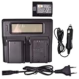  DSTE® 2-Pack Rechange Batterie NP-FZ100 + Double LCD Chargeur Compatible pour Sony A7R3,A7R III,α7R III,α7R3,Alpha 9,Alpha 9R,Alpha Kamera a9R,Alpha a9S,Alpha 9S Digital Caméra