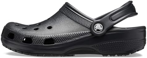 Crocs Unisex-Adult Classic Clogs, Black, 10 Men/12 Women