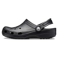 Crocs Unisex-Adult Classic Clogs, Black, 11 Men/13 Women