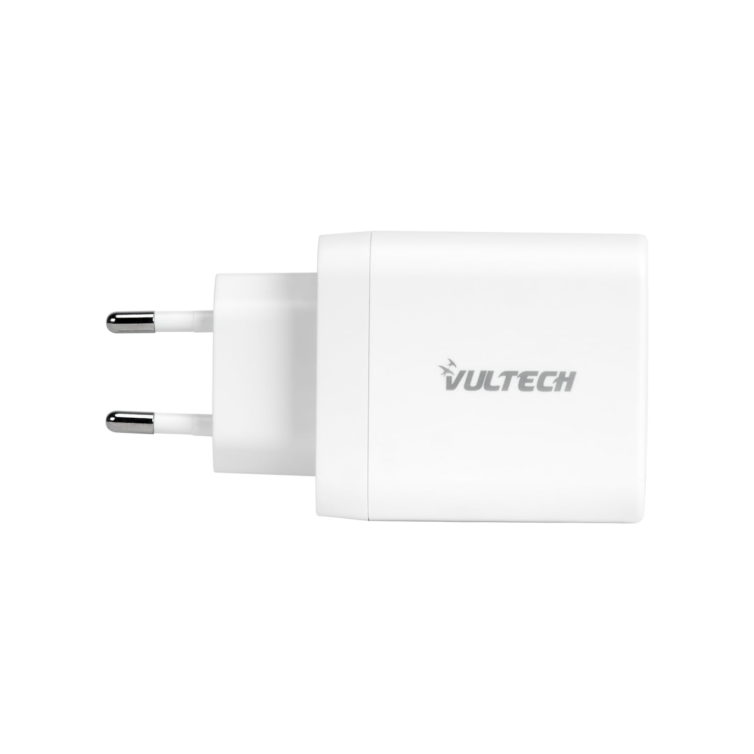 VulTech CC45-2C uniwersalna ładowarka 45 W GaN z 2 portami USB-C/Type-C PD3.0 QC3.0 PPS, kompatybilna ze smartfonami, tabletami i notebookami - biała, kompaktowa