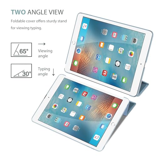 Image of ProCase Smart Case for iPad 9.7 Inch iPad 6th /5th Generation 2018 2017(Model: A1893 A1954 A1822 A1823), Ultra Slim Lightweight Stand Cover with Translucent Frosted Back -SkyBlue