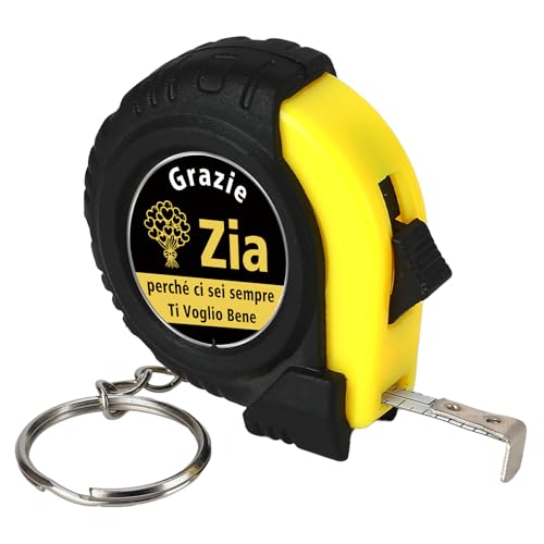 Huaceary Regalo Zia Natale Regalo per Zia Portachiavi Idee Regali Zie Compleanno Regalini Natale Befana San Valentino per Lei Idee Regali Donna Originali e Utili Zie Portachiavi Metro a Nastro