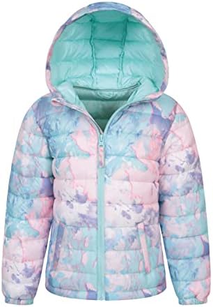 Mountain Warehouse Seasons Padded Kids Jacket - Water Resistant & Lightweight Insulated Rain Coat for Boys & Girls - Great for Autumn, Winter, School or Travelling Pale Pink 2-3 Years