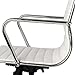 Elecwish,Adjustable Office Executive Swivel Chair, High Back Padded Tall Ribbed, Pu Leather, Wheels Arm Rest Computer Chair, Chrome Base, Home Furniture, Conference Room Reception (White)
