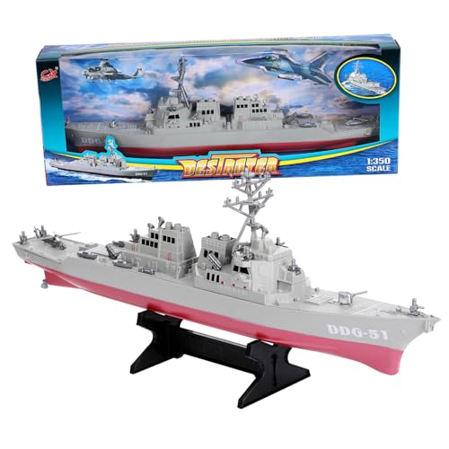 Gogogmee 駆逐艦モデル 潜水艦のおもちゃ 男の子 子供用プレイセット 誕生日 ボート モデルのキットの 輸送先 子供のおもちゃ キャリアプレイセット スナップ船 海軍 玩具 戦艦 プラスチック