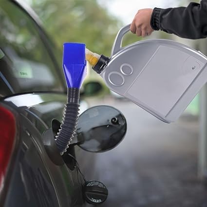 Image of Flexible Draining Tool Snap Funnel,Flexible Draining Oil Snap Plastic Funnel-Spill-Free,Universal Hand-Free-for Automotive Oil and Household Uses(Pack of 1)