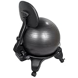 Sivan Health and Fitness Balance Ball Adjustable Fit Chair with Pump, Black, Large