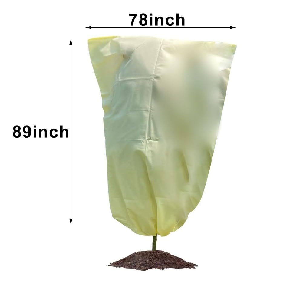 Telo protettivo invernale per piante, in tessuto non tessuto, isolante, per alberi e piante, beige, confezione da 2 pezzi, 106 x 114 cm, 100 x 182 cm, 100 x 220 cm